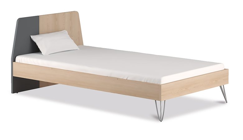 Wilson Single Bed For Kids in Pine And Grey Colour